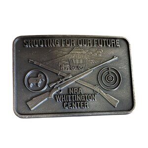 Belt Buckle Shooting For Our Future NRA Whittington Center 1980s USA Made